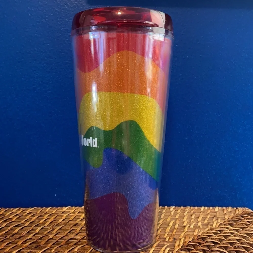 NWT Disney Park Rainbow Collection 22oz MICKEY MOUSE SILHOUETTE Drink Tumbler